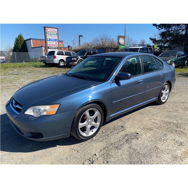 2006 SUBARU LEGACY, 4DRSD, BLUE, GAS, AUTOMATIC, VIN#4S3BL616987210537, 193,108KMS,