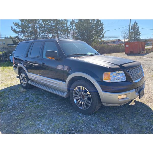 2005 FORD EXPEDITION EDDIE BAUER, 4DRSW, BLACK, GAS, AUTOMATIC, VIN#1FMPU18585LA00211, 287,972KMS,