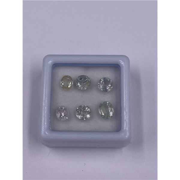 WHITE SAPPHIRE 4.25CT, 6 X 4 TO 7 X 5MM, WHITE-CLEAR COLOUR, OVAL AND ROUND SHAPE, CLARITY VS-VVS,