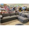 Image 2 : DARK GREY FABRIC SECTIONAL SOFA