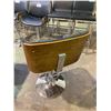 Image 2 : ADJUSTABLE + SWIVEL VIENNA BLACK LEATHER BAR STOOL