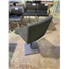 Image 2 : 26" TALL BLACK FABRIC SWIVEL BAR STOOL