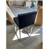 Image 2 : 25" TALL BLACK LEATHER STOOL