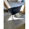 Image 2 : 26" TALL BLACK SEAT WITH CHROME LEG CHAIR