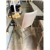 Image 2 : 26.5" TALL LINEA TAUPE LEATHER CHAIR