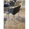 Image 2 : 30" TALL BLACK SEAT WITH CHROME LEG CHAIR
