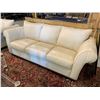Image 2 : 3 PIECE WHITE LEATHER SOFA SET - 'ITALSOFA'