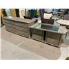 Image 2 : WICKER STYLE 6 DRAWER DRESSER 70 X 21 X 30" WITH 2 2 DRAWER NIGHT TABLES  19 X 24 X 24" & MATCHING