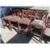Image 2 : 8 LEATHER & WOOD BAR STOOLS