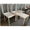 Image 1 : 6 WHITE TABLES (29.5"L X 29.5"W X 29.25"H)