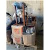 Image 1 : PALLET OF ASSORTED HOUSEHOLD ITEMS (FURNITURE, CLOTHING, MICROWAVE, ETC)