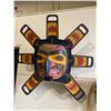 Image 1 : WEST COAST FIRST NATION SUN MASK KWAG-UILTH CARVED AND PAINTED BY JAY BRABANT AND SEAN HINTON, WITH