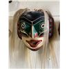 Image 1 : CARVED WEST COAST FIRST NATIONS MASK CARVED BY JAY BRABANT, STUDY OF WILLISE WEED KWNA-QWA