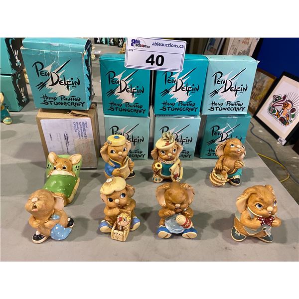 8 ASSORTED PEN DELFIN FIGURES