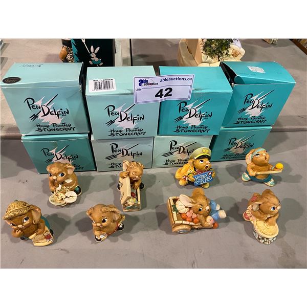 8 ASSORTED PEN DELFIN FIGURES