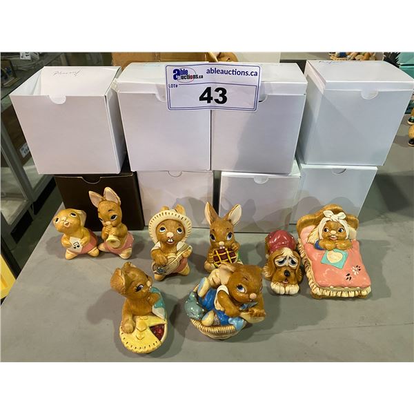 8 ASSORTED PEN DELFIN FIGURES