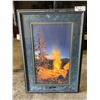 Image 1 : FRAMED & SIGNED LEP 4933/7263 BY STEPHEN LYMAN TITLED "SUNSET FIRE" WITH COA & INFO CARD