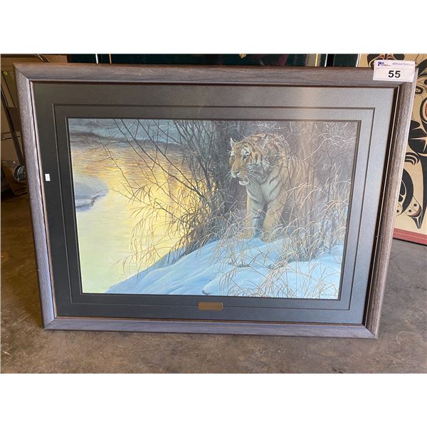 FRAMED & SIGNED LEP 1733/4500 BY ROBERT BATEMAN TITLED  SIBERIAN TIGER 