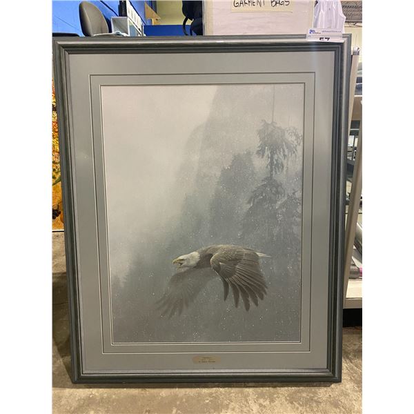 FRAMED & SIGNED LEP 6315/9500 BY ROBERT BATEMAN TITLED "VIGILANCE" WITH COA