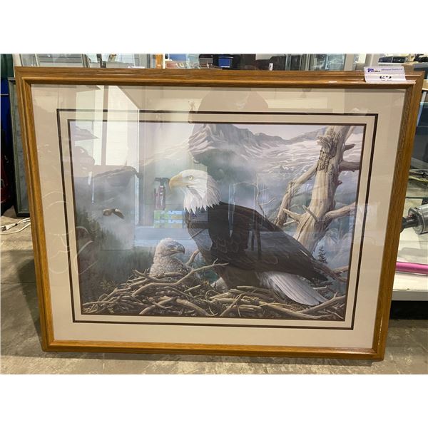 FRAMED & SIGNED LEP 586/950 EAGLE PRINT