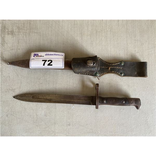 AUSTRIAN BAYONET WITH ENGRAVINGS (I.E. CE WG, HS.HA, & 20587