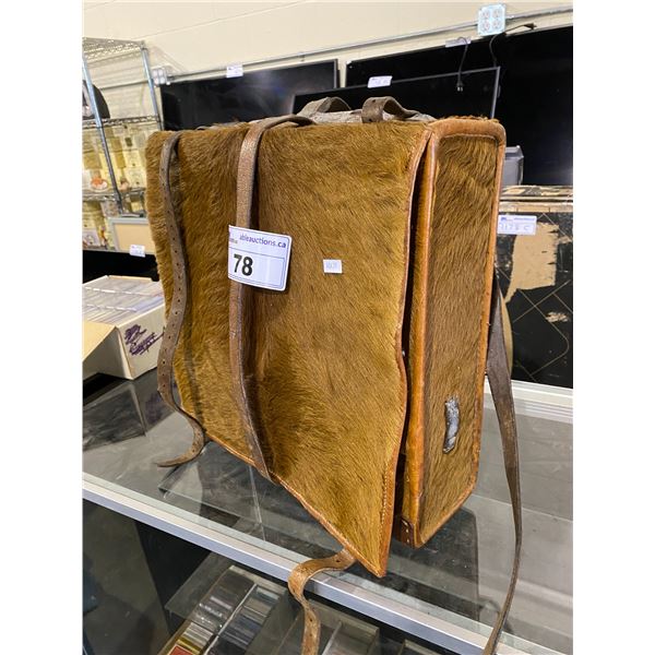 VINTAGE FUR TRAVEL BACKPACK