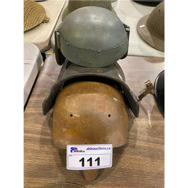 VINTAGE ARMY HELMET AND PLATES