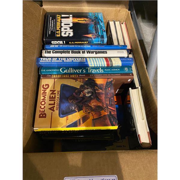 BOX OF ASSORTED HARDCOVER BOOKS