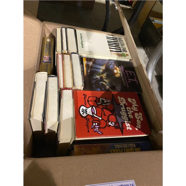 BOX OF ASSORTED HARDCOVER BOOKS