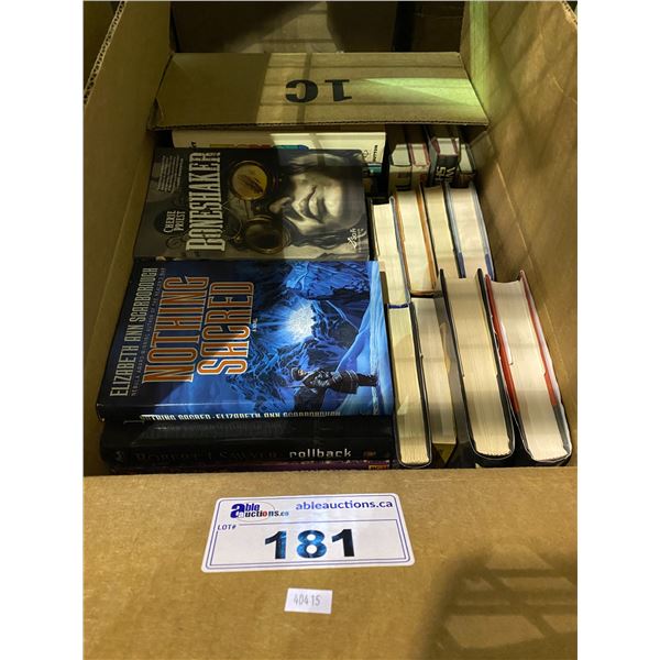 BOX OF ASSORTED HARDCOVER BOOKS