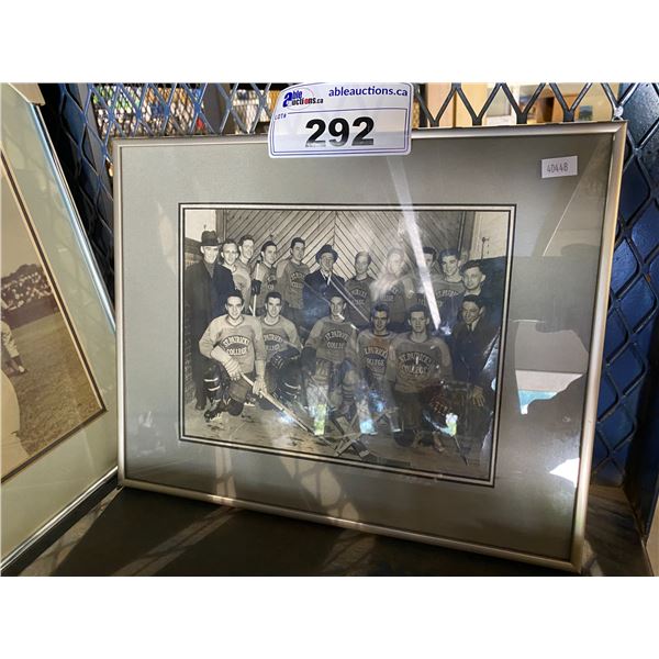 ST PATRICKS FRAMED HOCKEY PHOTO