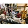 Image 1 : WINE GLASSES, SMALL TEA SET, TOOTHPICKS, COIN TENDER, ETC