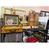 Image 1 : CANVASES, FRAMES, EASEL, PAINT STORAGE BOX, ETC
