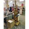 Image 2 : LARGE PAINT EASEL, BOX OF ASSORTED SIZE CANVAS, ROLLING PAINT STORAGE CART