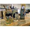 Image 2 : 3 GERMAN MADE STEIN MUGS