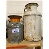 Image 1 : 2 VINTAGE CREAM CANS