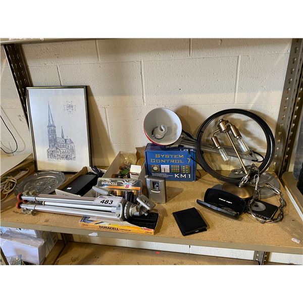 MISC ITEMS. TRI PODS, LIGHTS, CONTROL SYSTEM, & MORE