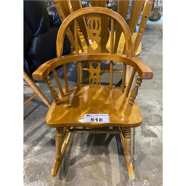 CHILDREN'S WOODEN ROCKING CHAIR