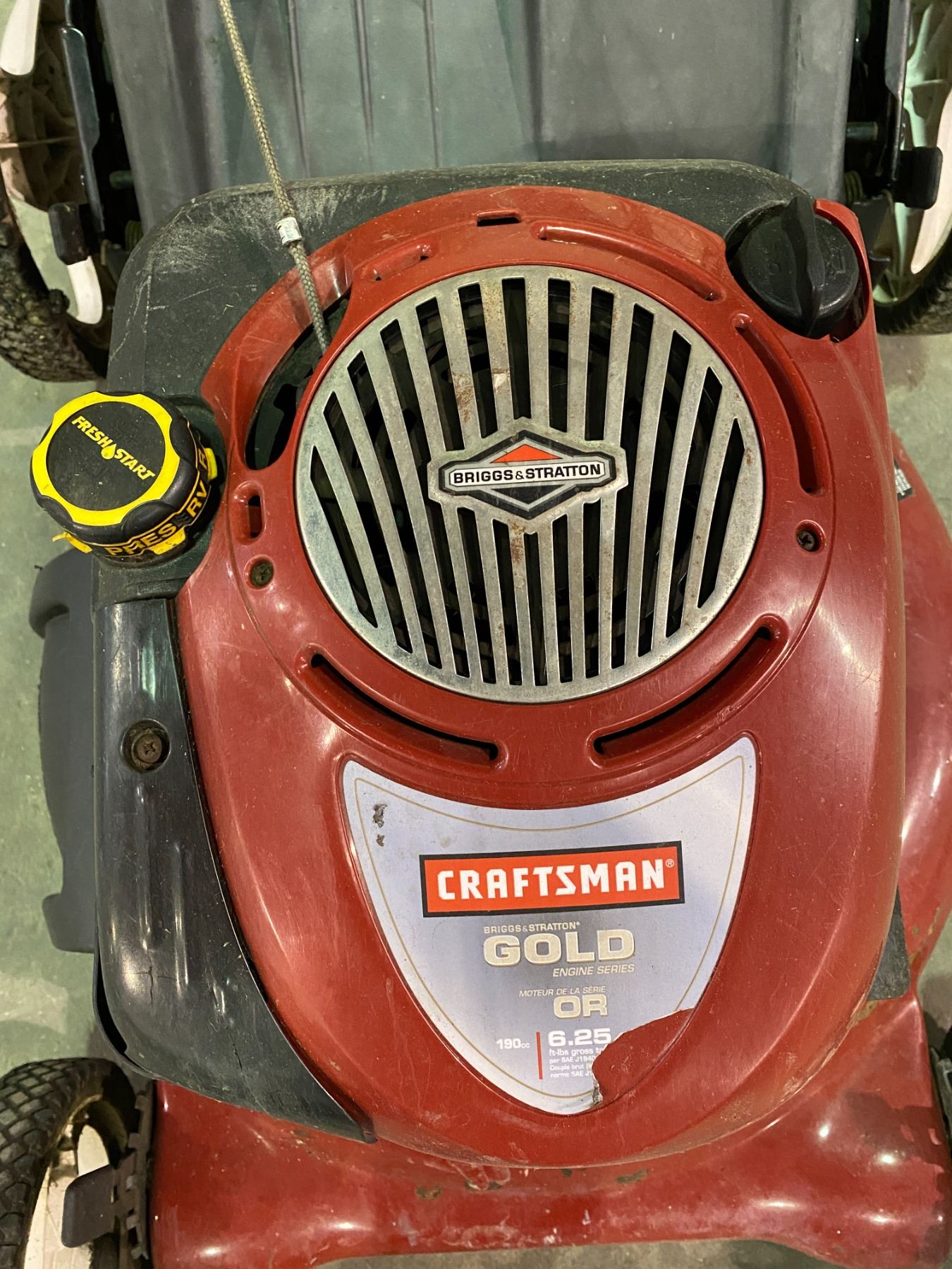 CRAFTSMAN WITH BRIGGS & STRATTON GOLD EDITION ENGINE LAWNMOWER 190CC ...