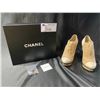 Image 1 : NEW WITH BOX CHANEL SIZE 37 1/2 HIGH HEELS WITH EXTRA HEEL TIPS