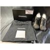 Image 1 : NEW WITH BOX & DUST BAG CHANEL SIZE 36 1/2 PEARL ACCENT HIGH HEELS