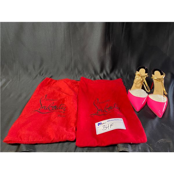 CHRISTIAN LOUBOUTIN SIZE 36 1/2 HIGH HEELS WITH DUST BAGS