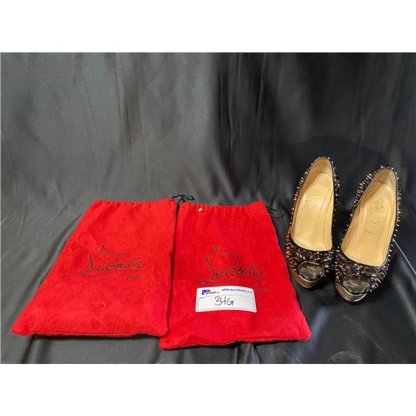 CHRISTIAN LOUBOUTIN SIZE 37 HIGH HEELS WITH DUST BAGS