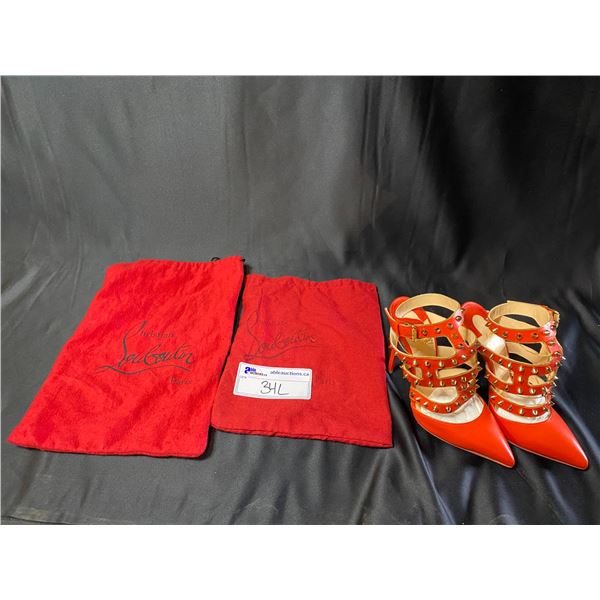 CHRISTIAN LOUBOUTIN SIZE 36 1/2 HIGH HEELS WITH DUST BAGS