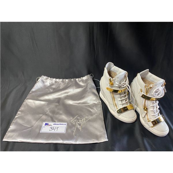 GIUSEPPE ZANOTTI HIGH HEEL SNEAKERS SIZE 36 1/2 WITH DUST BAG