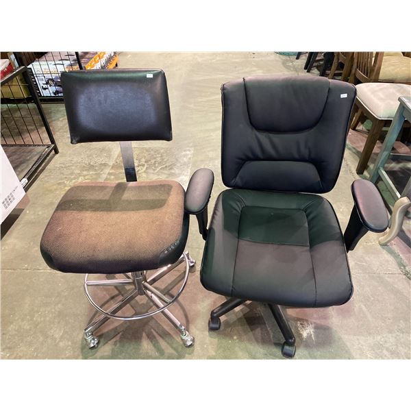 2 ROLLING OFFICE CHAIRS