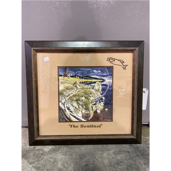 FRAMED & SIGNED BY BEV DOOLITTLE TITLED "THE SENTINEL"