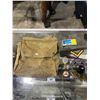 Image 1 : MILITARY POUCH, ASSORTED PATCHES AND PINS