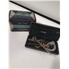 Image 1 : Vintage Alpha Chalk Tin and misc antique Math set pcs