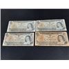 Image 1 : Lot of 4 Circulated 1973 Canada 1 Dollar Bills